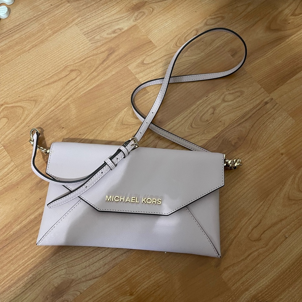 Michael Kors Jet set clutch bag light pink (blossom)